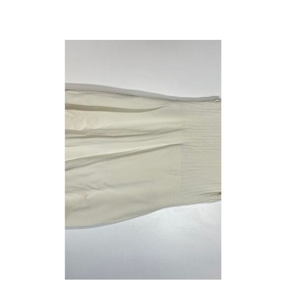 Sandro Delna Dress Rib Knit Sleeveless Button Front Mini A-Line Ecru White 10 - Picture 4 of 12